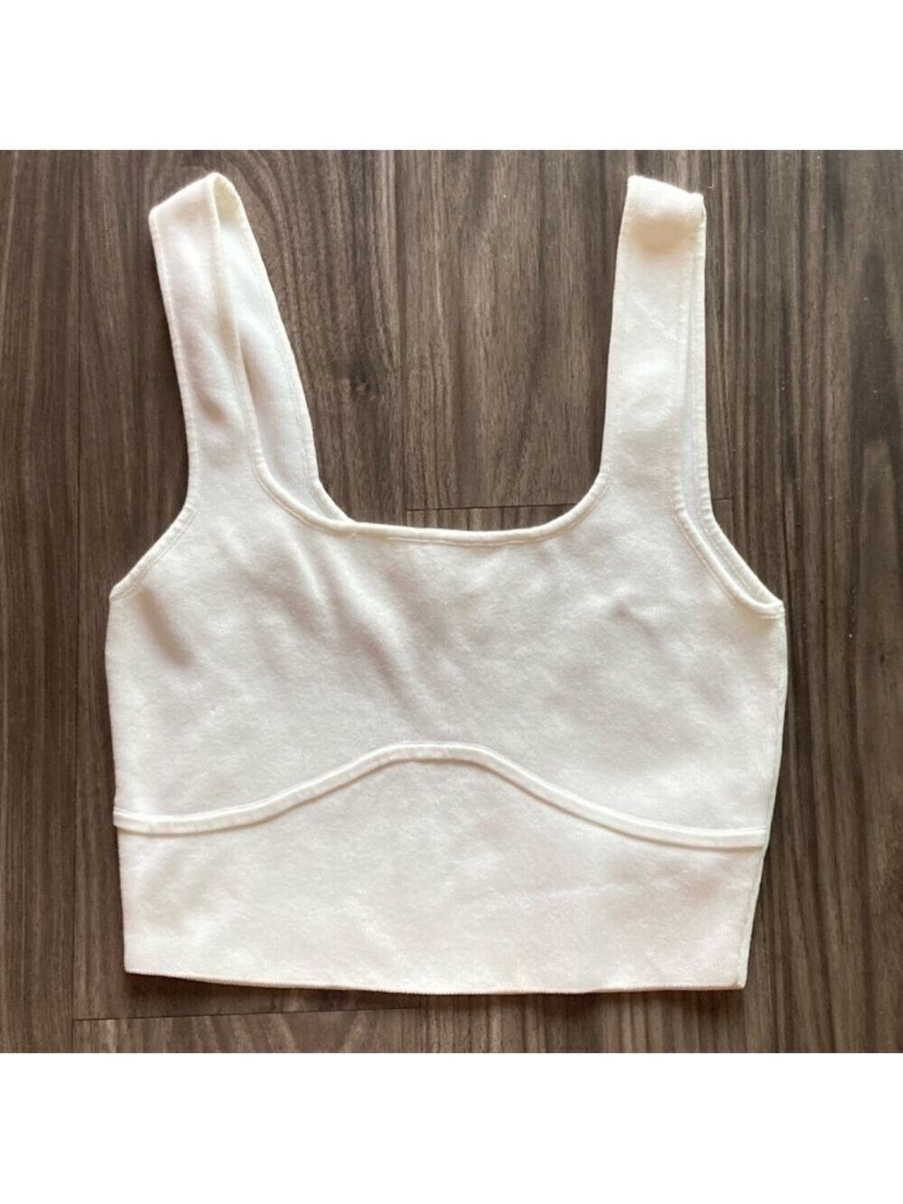 Glassons Womens White Cream Knit Crop Tank Size XS